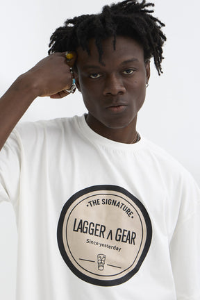 Lagger- Baskılı Beyaz T-Shirt